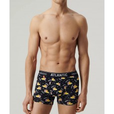 Мужские трусы-шорты Atlantic, набор из 3 шт., хлопок, черные + графит, 3MH-164 L
