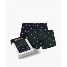 Мужские трусы-шорты Atlantic, набор из 3 шт., хлопок, черные + графит, 3MH-164 L