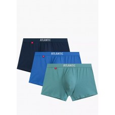 Мужские трусы-шорты Atlantic, набор из 3 шт., хлопок, черные + графит, 3MH-164 L