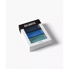 Мужские трусы-шорты Atlantic, набор из 3 шт., хлопок, черные + графит, 3MH-164 L