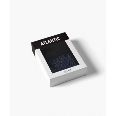 Мужские трусы шорты Atlantic, набор из 5 шт., хлопок, графит + черные + красные + голубые + бирюзовые, 5SMH-004 L