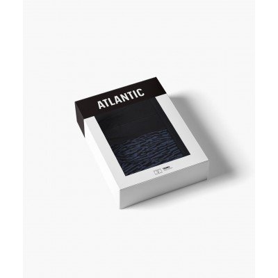 Мужские трусы шорты Atlantic, набор из 5 шт., хлопок, графит + черные + красные + голубые + бирюзовые, 5SMH-004 L