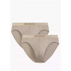 Набір трусів сліпів чоловічих бавовняних Atlantic 2BMP-013 M 2 шт Бежевий модал