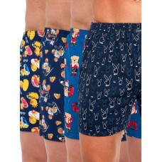 Набір трусів-шортів чоловічих сімейних бавовняних Cornette Classic 2XL 4 шт Синій Playboy