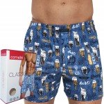 Труси боксери чоловічі сімейні трикотажні прикольні смішні бавовняні Cornette Classic 001-137 L Пивні келихи