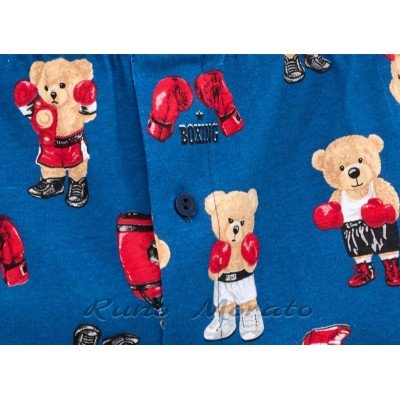 Труси-боксери чоловічі Cornette 882-02 Classic XL Сині ведмедик боксер широка гумка