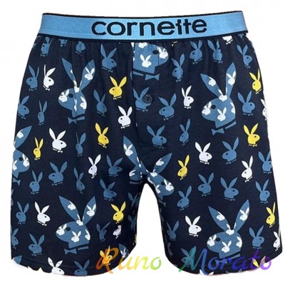 Труси-боксери чоловічі Cornette 882-01 Classic XL Сині Playboy широка гумка