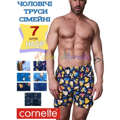 Набор мужских трусов Cornette 7 шт. хлопок, разные цвета, размеры M