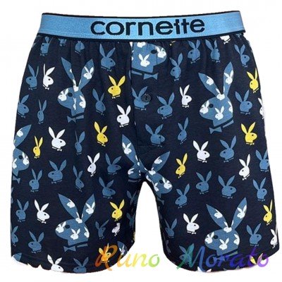 Трусы-боксеры мужские Cornette 882-01 Classic M Синие Playboy широкая резинка