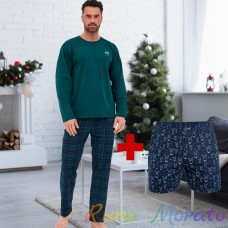 Cornette 308/250 Пижама муж. футб.длин.рук. брюки M синий City