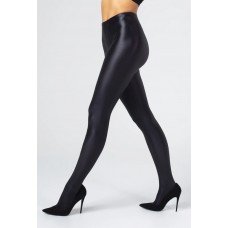Жіночі непрозорі колготки з глянцевим блиском Gatta Black Brillant розмір 2XL чорні