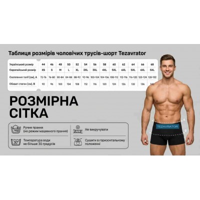 Чоловічі труси шорти боксери Tezavrator МШ 950254 56