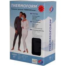 Комплект женского турецкого термобелья Thermoform 1001 S черный для повседневного ношения и занятия спортом