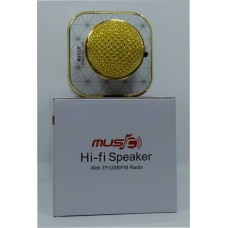 Бездротовий мікрофон караоке ws-1688 Wster Блютуз Bluetooth динаміком Gold Жовтий