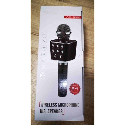 Мікрофон для караоке Wster 1688 Чорний Бездротовий 3в1 Bluetooth Колонка з 5 Вт звуком Функцією Зміни Голосу та використанням як Радіоприймач для дітей і дорослих б/у Днепре цена 1 100 грн. Мікрофон для караоке Wster 1688 Чорний Бездротовий 3в1 Bluetooth Колонка з 5 Вт звуком Функцією Зміни Голосу та використанням як Радіоприймач для дітей і дорослих б/у