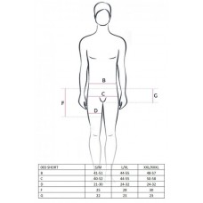 Мужские трусы Passion 003 SHORT размер L/XL черный