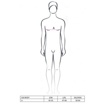 Мужское боди 010 BODY black XXL/XXXL