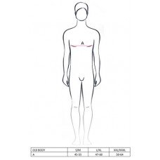 Мужское боди 010 BODY black XXL/XXXL