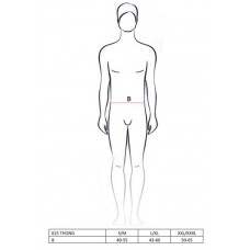 Мужские стринги 015 silver S/M