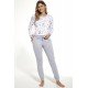 Пижама женская Cornette Лонгслив+брюки PD-740-326 PATTY L white/melange белый-меланж