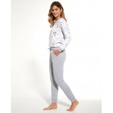 Пижама женская Cornette Лонгслив+брюки PD-740-326 PATTY M white/melange белый-меланж