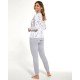 Пижама женская Cornette Лонгслив+брюки PD-740-326 PATTY M white/melange белый-меланж