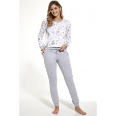 Пижама женская Cornette Лонгслив+брюки PD-740-326 PATTY S white/melange белый-меланж