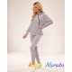 Жіночий Спортивний Домашній костюм De Lafense 601 MACARENA XXL сірий меланж