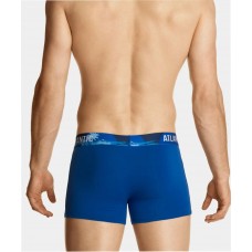 Мужские трусы шорты Atlantic, набор из 3 шт., хлопок, темно-синие + темно-голубые + голубые, 3MH-164 M