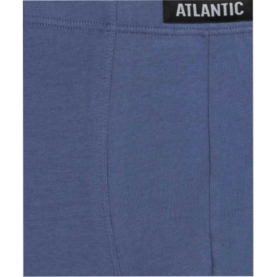 Мужские трусы шорты Atlantic, набор из 3 шт., хлопок, темно-синие + серо-голубые + темно-голубые, 3MH-170 L