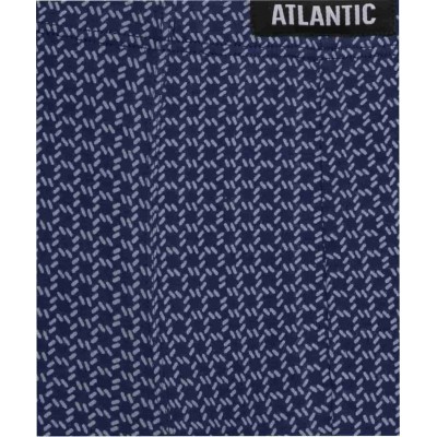 Мужские трусы шорты Atlantic, набор из 3 шт., хлопок, темно-синие + серо-голубые + темно-голубые, 3MH-170 L