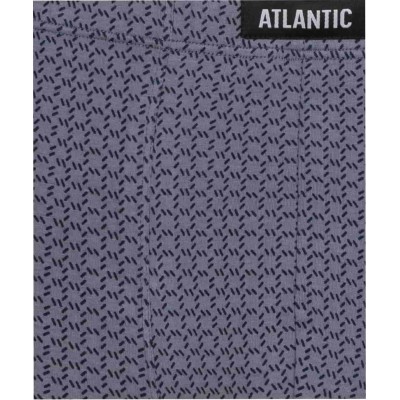 Мужские трусы шорты Atlantic, набор из 3 шт., хлопок, зеленые + темно-синие + серые, 3MH-170 L