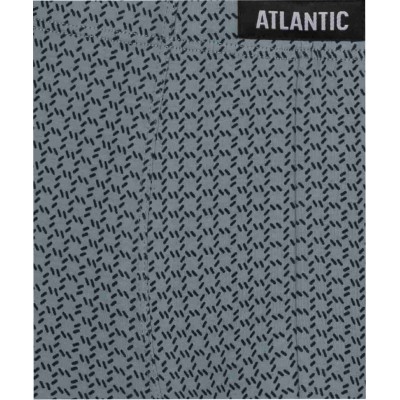 Мужские трусы шорты Atlantic, набор из 3 шт., хлопок, зеленые + темно-синие + серые, 3MH-170 L