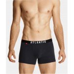 Мужские трусы шорты Atlantic, набор из 5 шт., хлопок, графит + черные + красные + голубые + бирюзовые, 5SMH-004 M