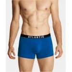 Мужские трусы шорты Atlantic, набор из 5 шт., хлопок, графит + черные + красные + голубые + бирюзовые, 5SMH-004 M